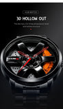 Wheel Style Stainless Steel Wristwatch