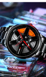 Wheel Style Stainless Steel Wristwatch