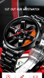 Wheel Style Stainless Steel Wristwatch