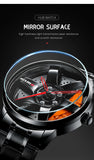 Wheel Style Stainless Steel Wristwatch